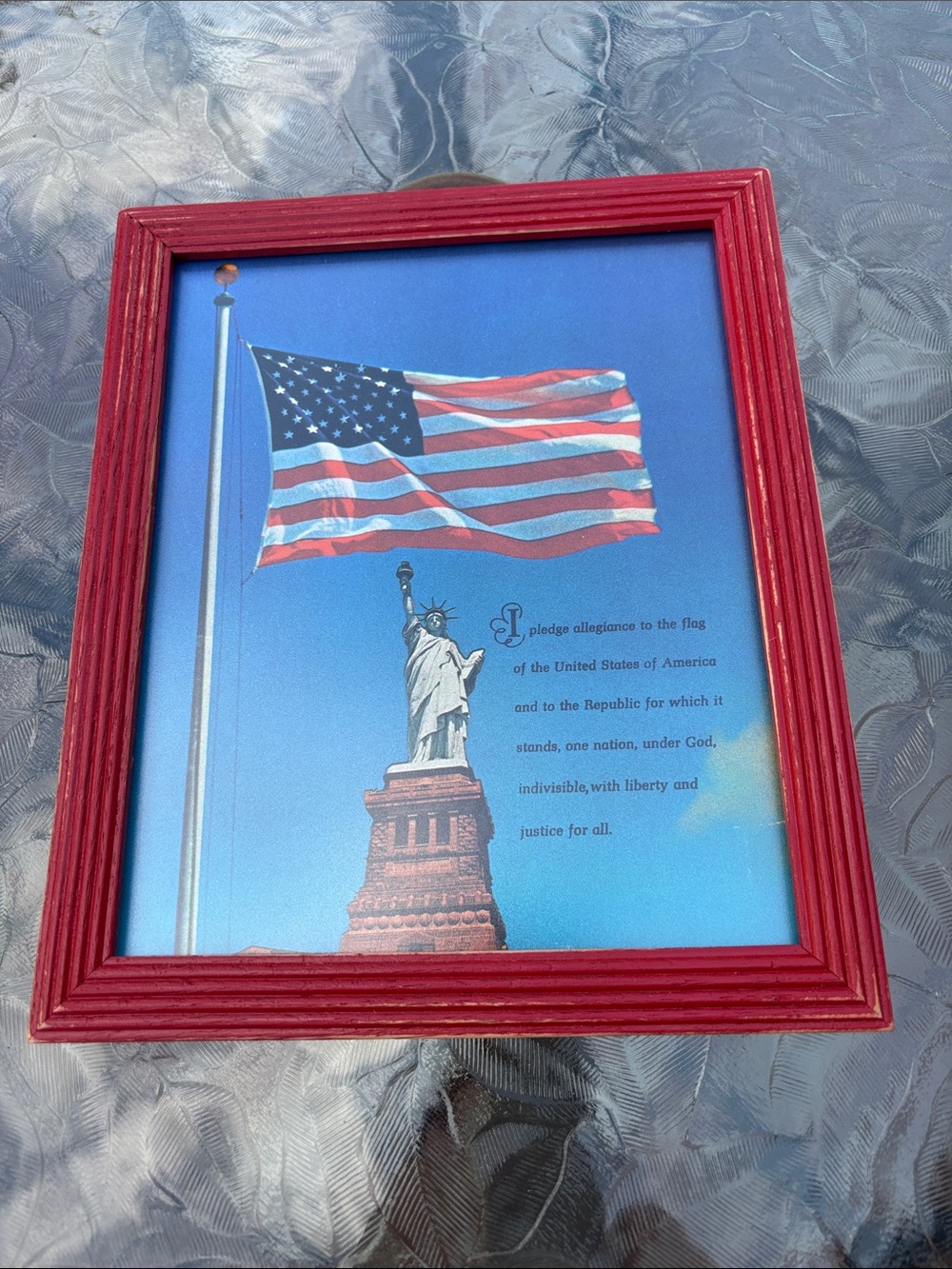 Vintage Pledge of Allegiance Framed Print